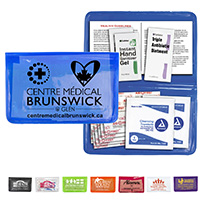 12 Piece First Aid Kit in Colorful Vinyl Pouch